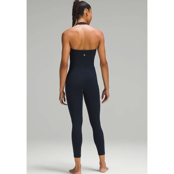Lululemon Align Halter Bodysuit 25" Womens 4 True Navy Excellent LW1ELFS - Picture 9 of 9